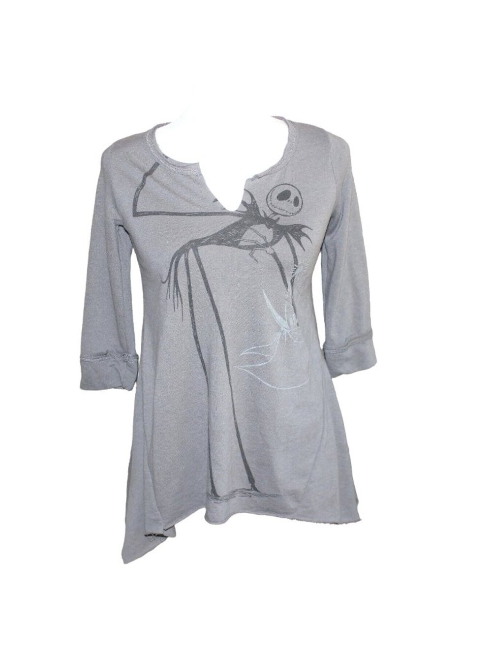 Disney Parks Jack Skellington 3/4 Sleeve Light Weight Sweatshirt-Gray-XS-GUC